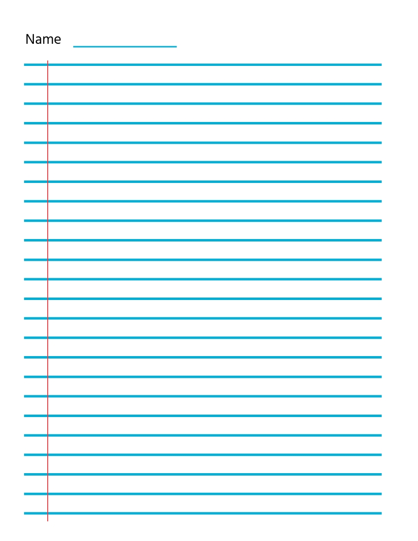 printable wide ruled paper