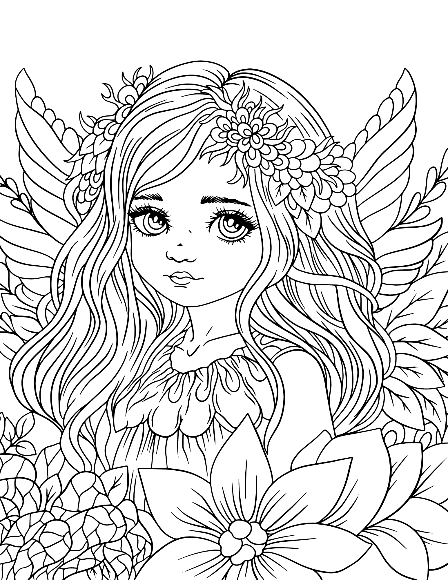 fairy colouring in pages printable
