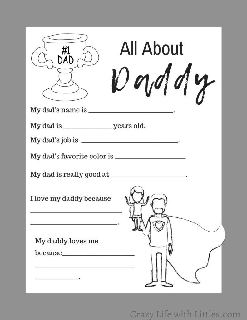 FREE Father s Day Printable From Toddlers Crazy Life With Littles