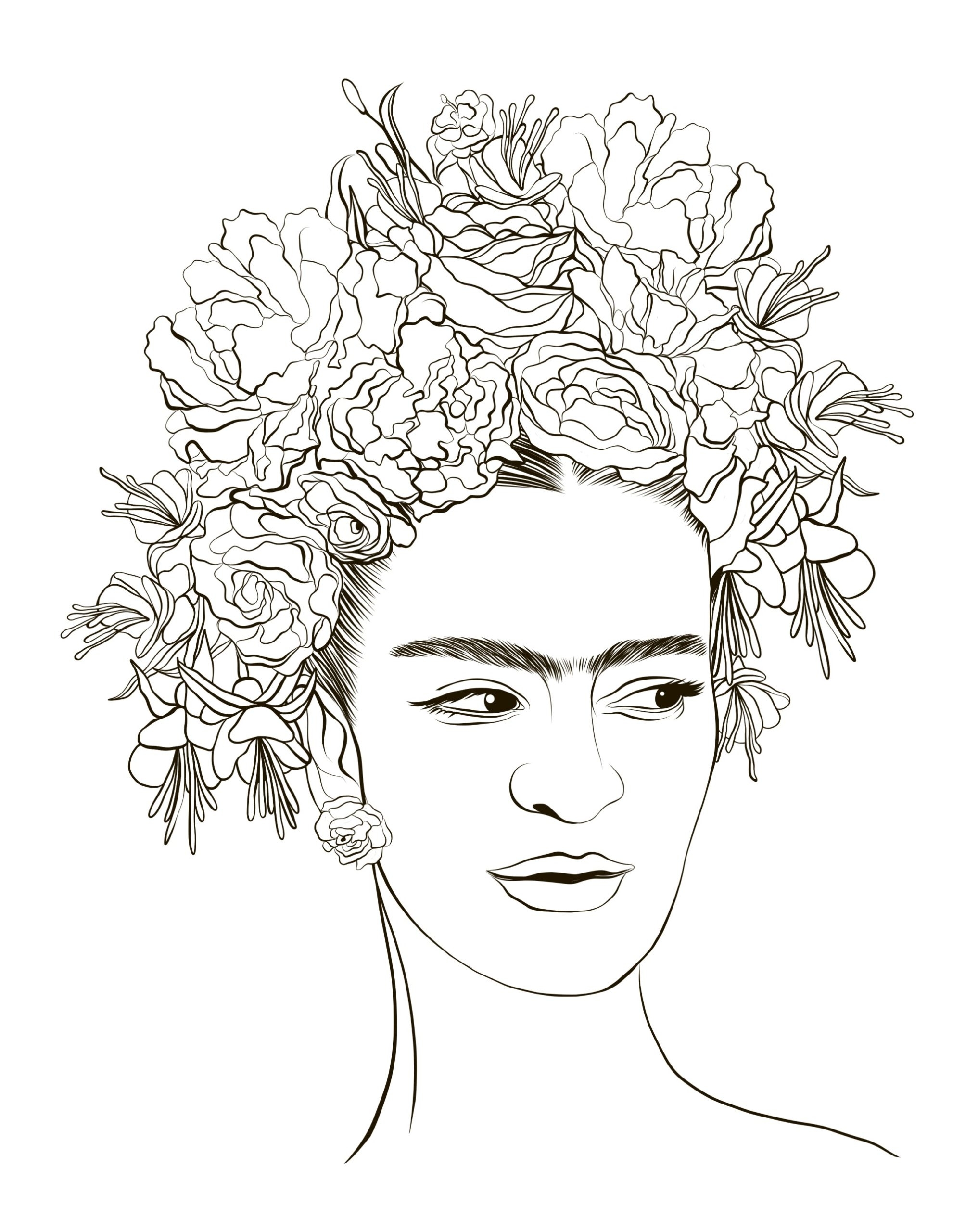 Free Frida Kahlo Coloring Pages Archives Free Frida Kahlo Coloring Pages Archives
