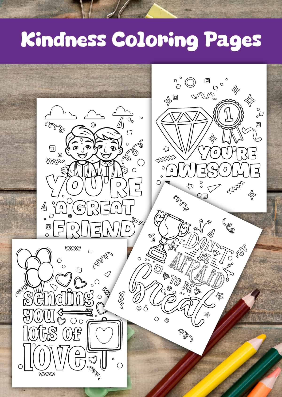 Free Kindness Coloring Pages 8 PDF Sheets 