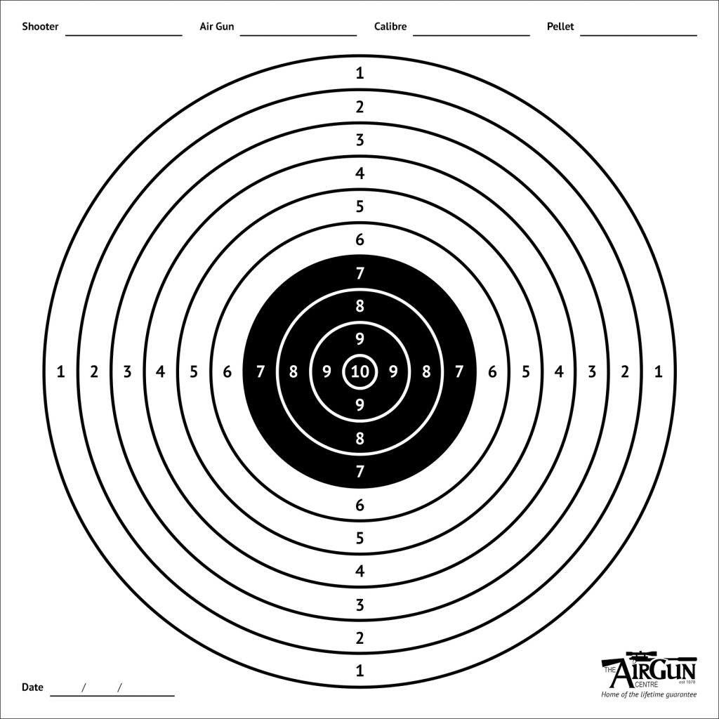 Free Printable Air Rifle Targets A4 17cm 14cm The Airgun Centre