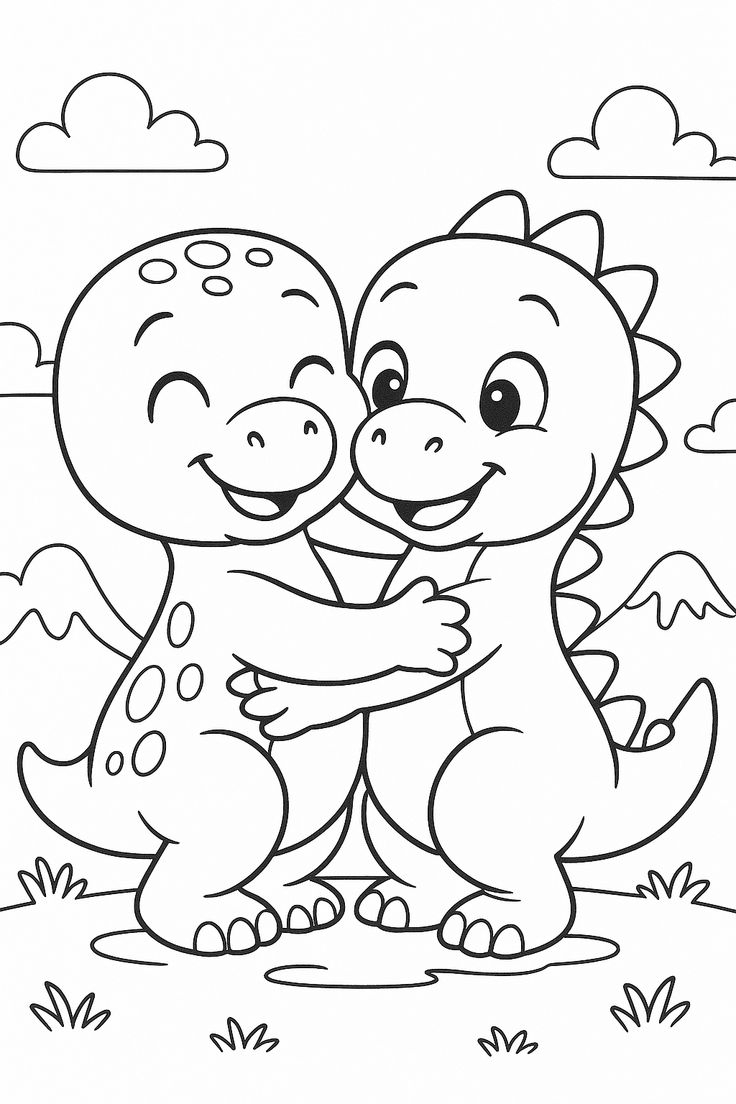 Free Printable Baby Dinosaur Coloring Sheets For Kids