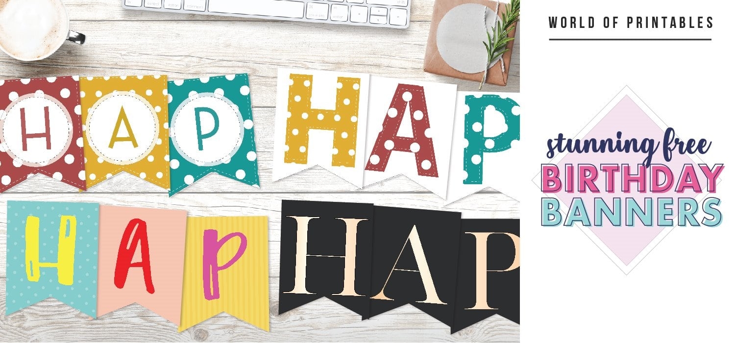 happy birthday banner printable