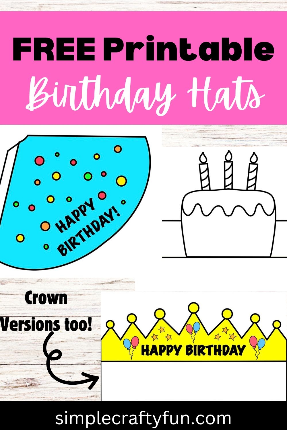 Free Printable Birthday Hat Template For Kids 