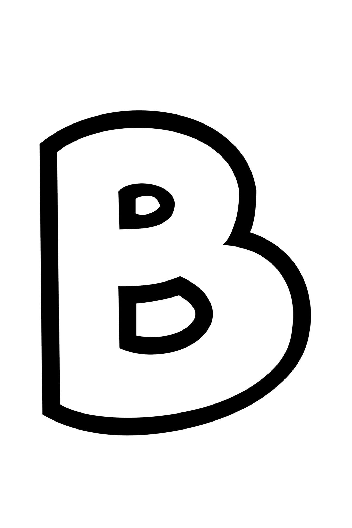 Free Printable Bubble Letter B Stencil Free Printable Bubble Letter B Stencil