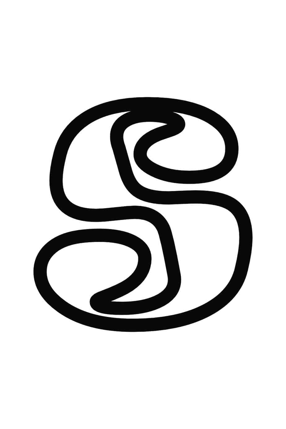 printable bubble letter s printable bubble letter s