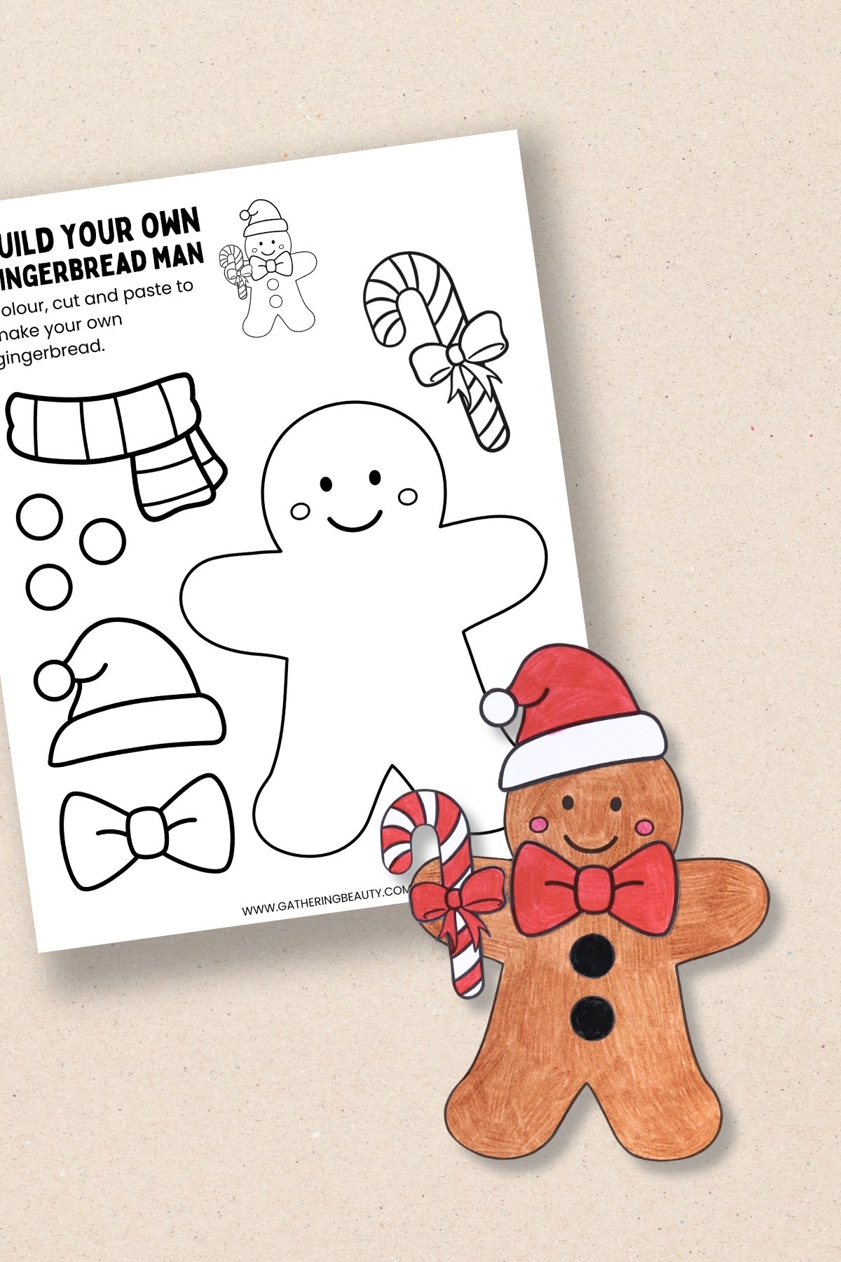 Free Printable Build A Gingerbread Man Gathering Beauty