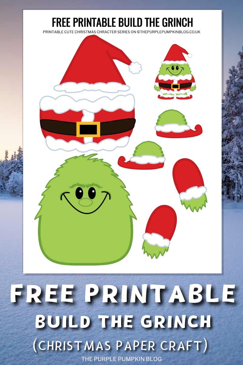 Free Printable Build The Grinch Paper Template Christmas Craft Free Printable Build The Grinch Paper Template Christmas Craft