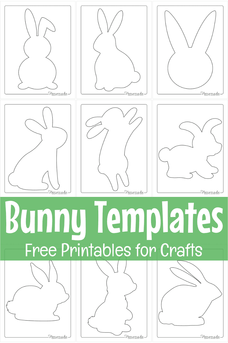 bunny template printable