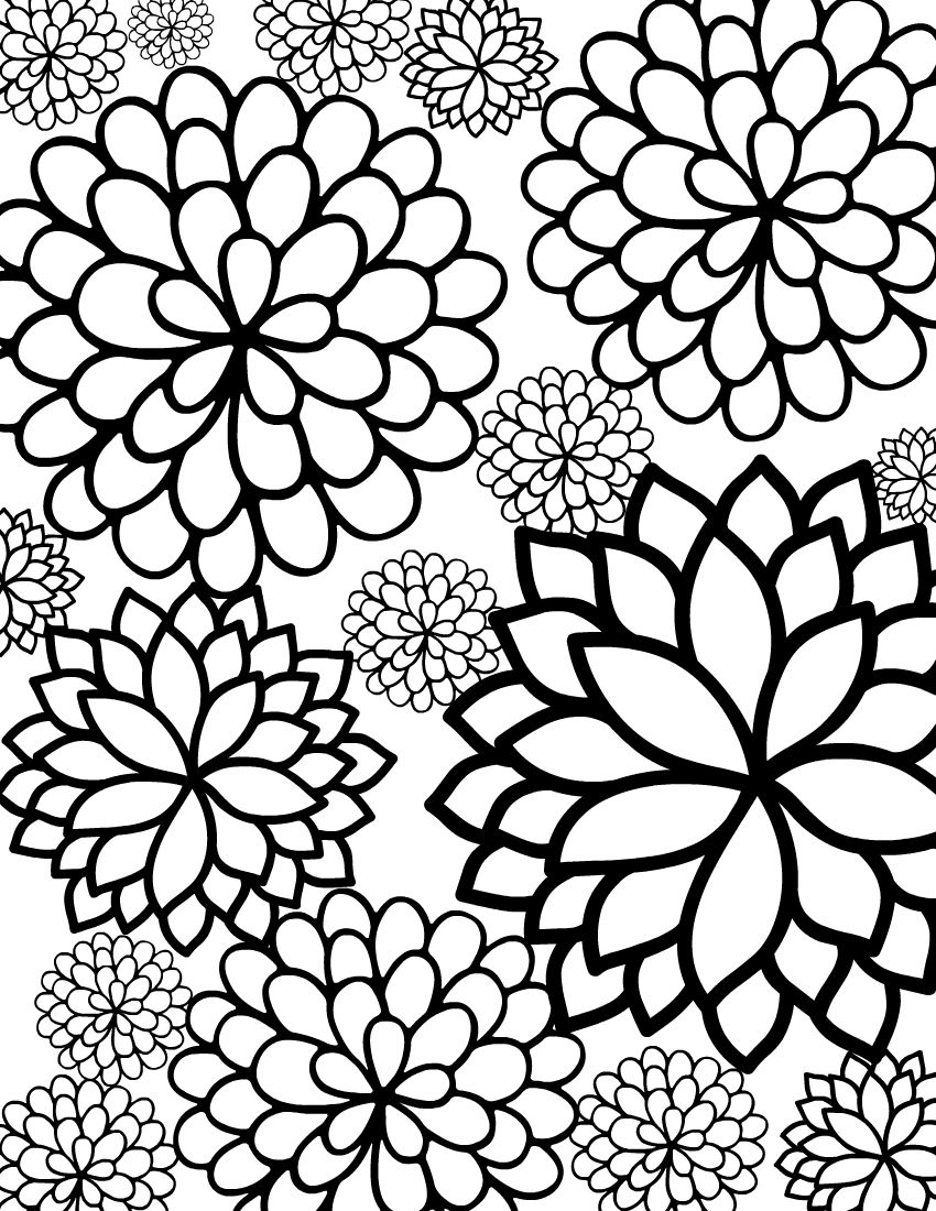floral coloring pages printable