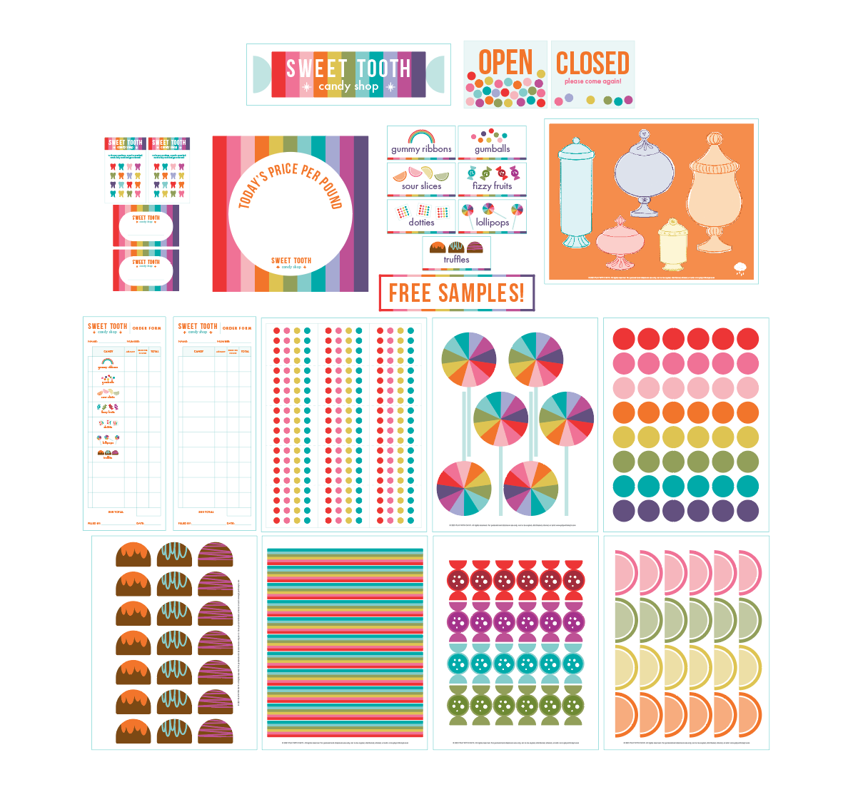 Free Printable Candy Shop Play With CMYK Free Printables