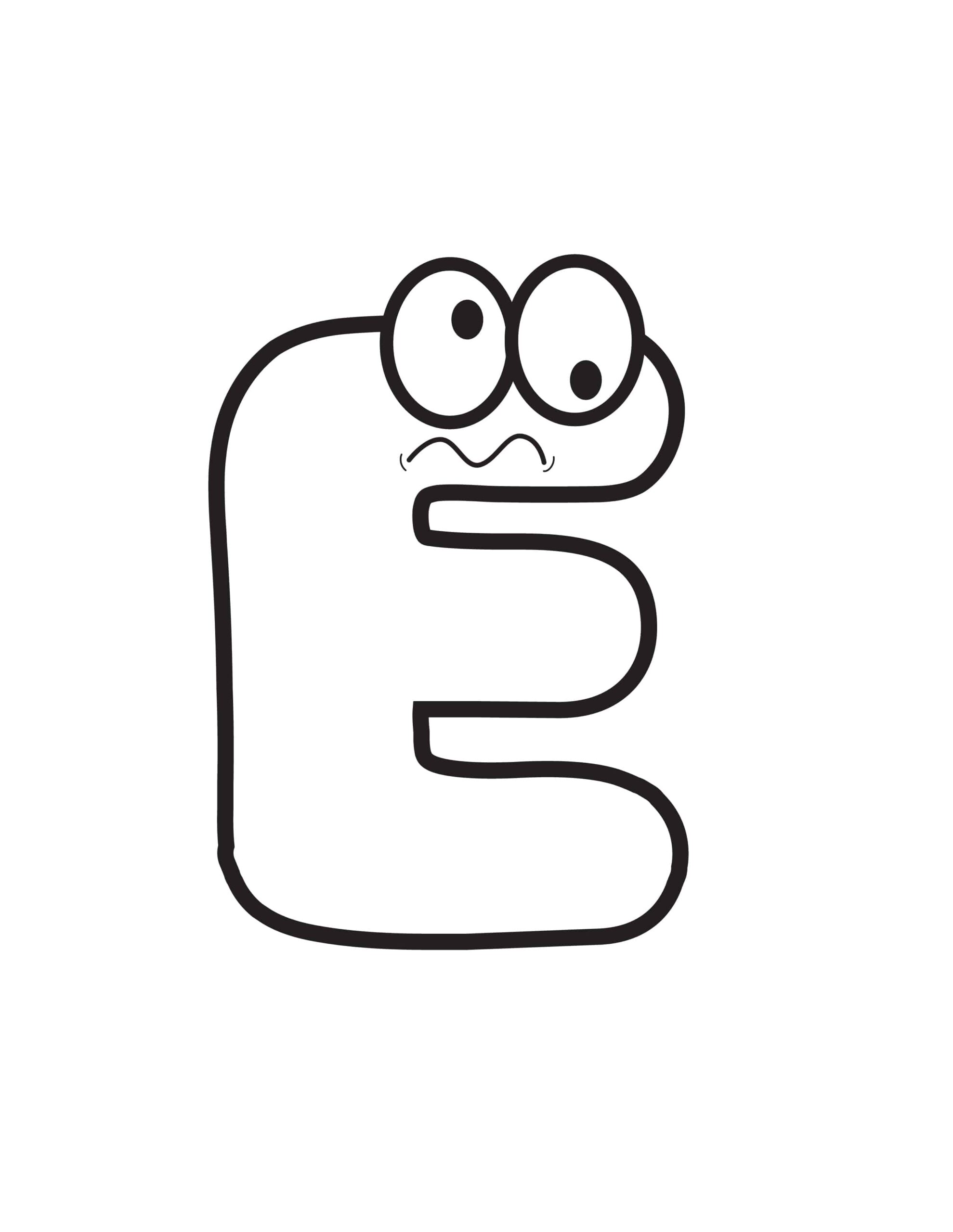 Free Printable Cartoon Letters Cartoon Letter E Free Printable Cartoon Letters Cartoon Letter E