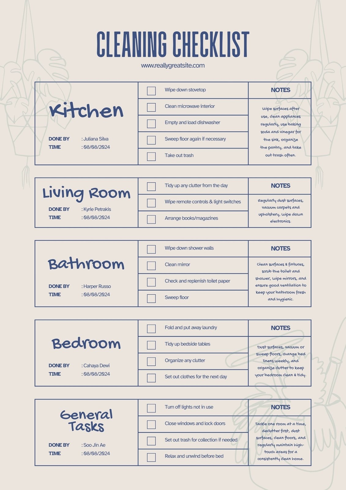 Free Printable Cleaning Checklist Templates Canva Free Printable Cleaning Checklist Templates Canva
