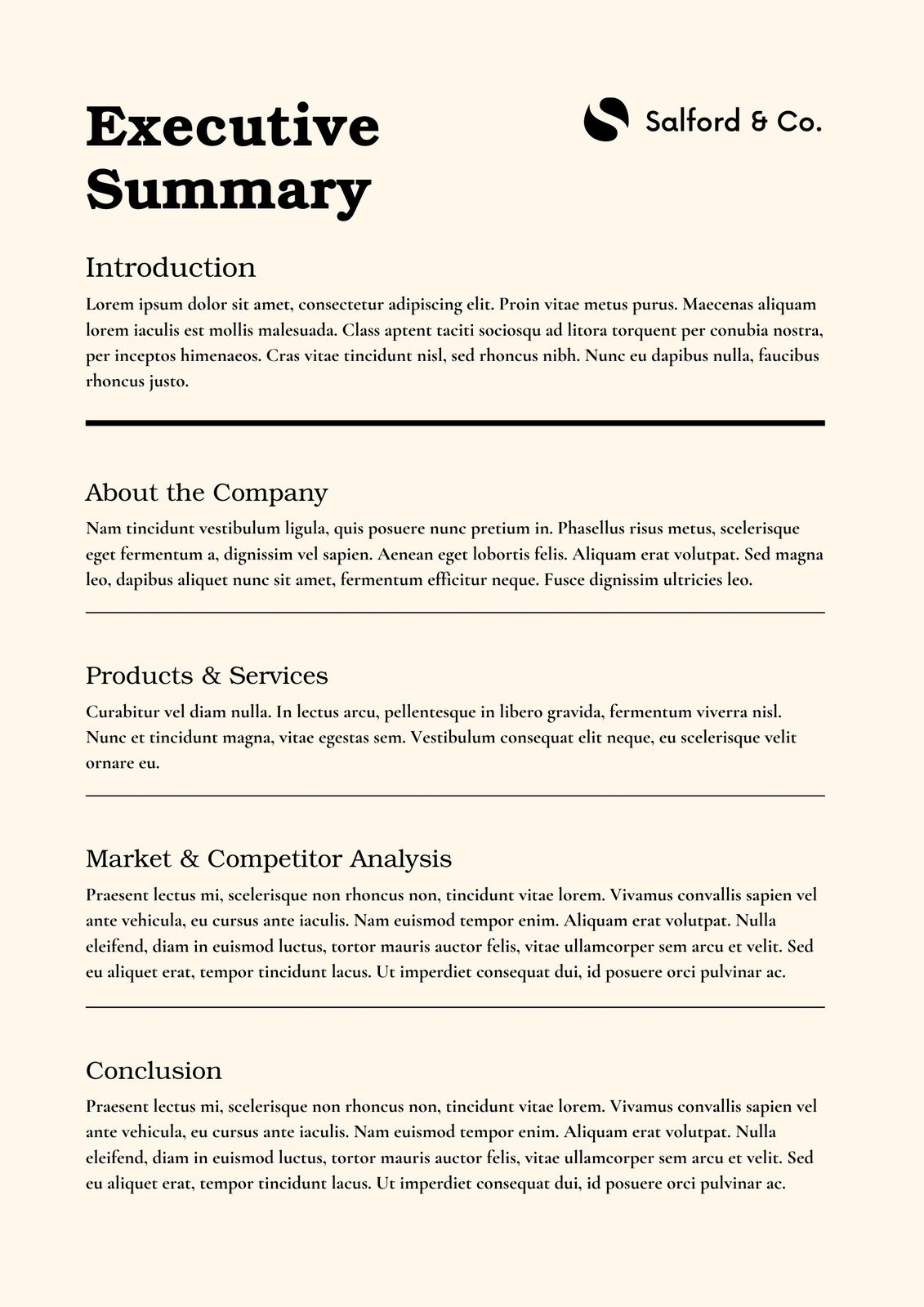 Free Printable Executive Summary Templates Canva