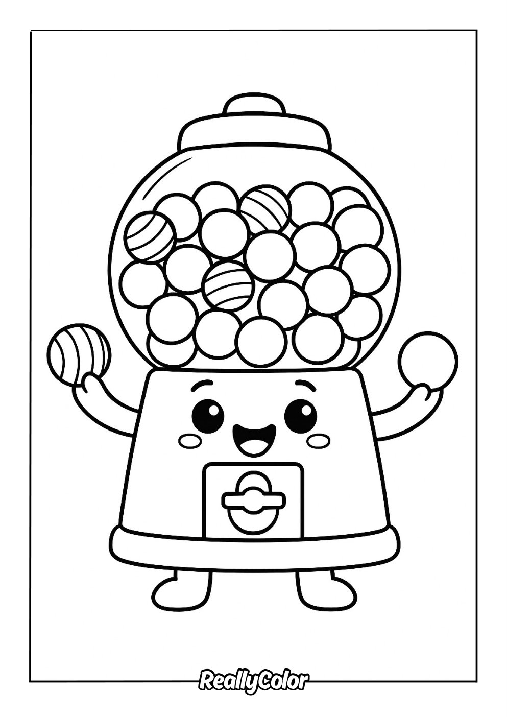 Free Printable Gumball Machine Coloring Pages
