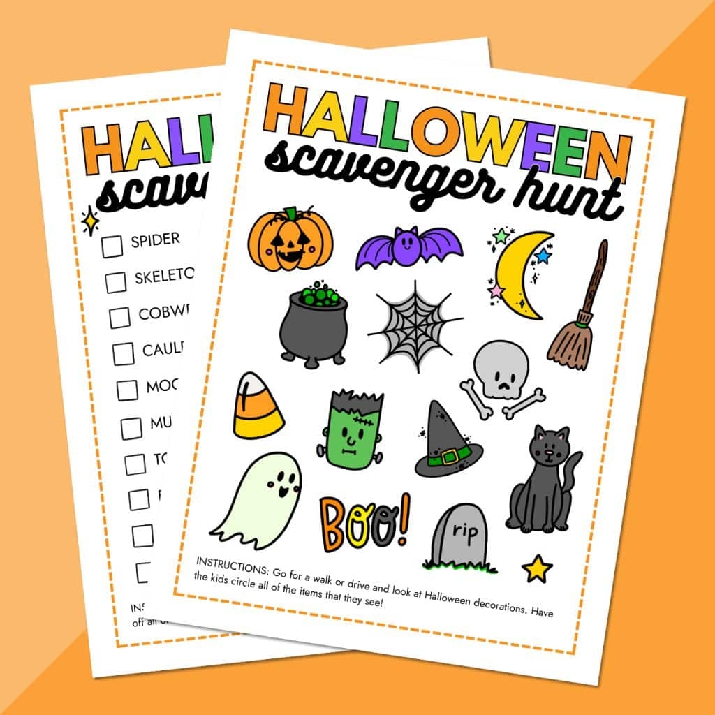 Free Printable Halloween Scavenger Hunt For All Ages Pineapple Paper Co 