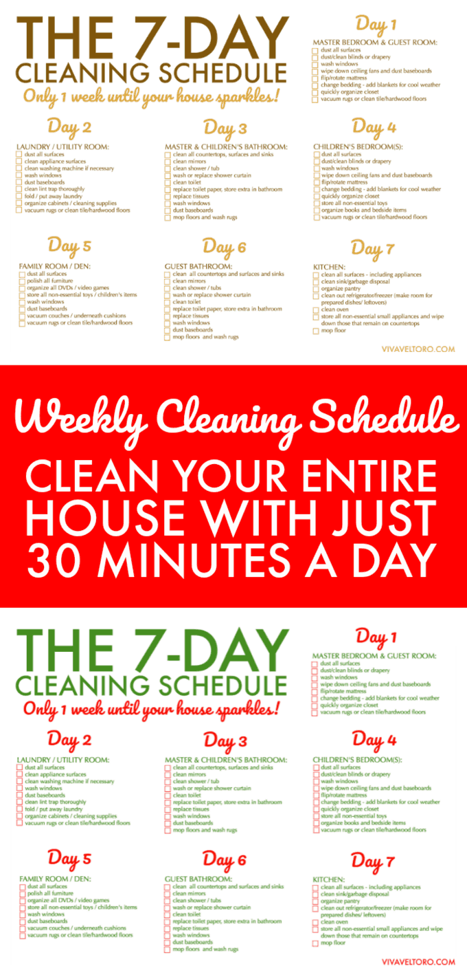 house cleaning schedule printable house cleaning schedule printable