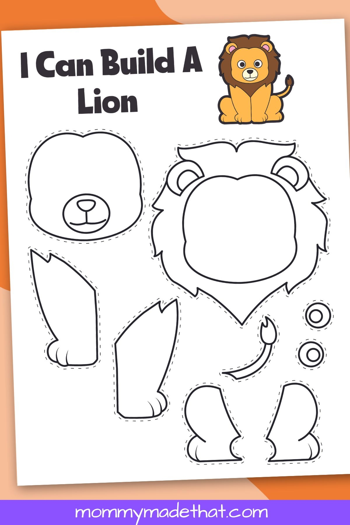 Free Printable Lion Craft Template