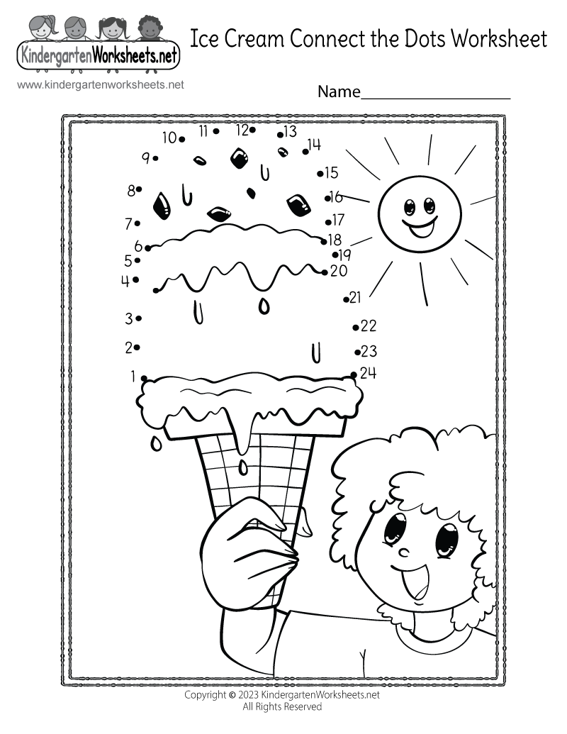 Free Printable Summer Connect The Dots Worksheet Free Printable Summer Connect The Dots Worksheet