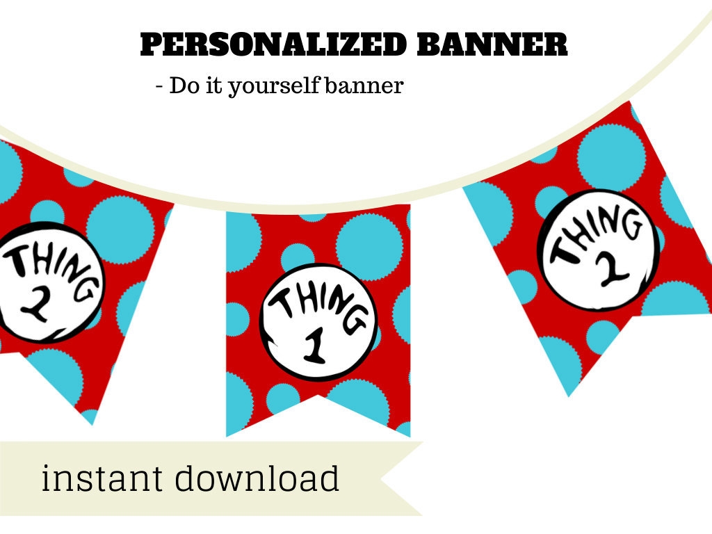 thing 1 thing 2 printable