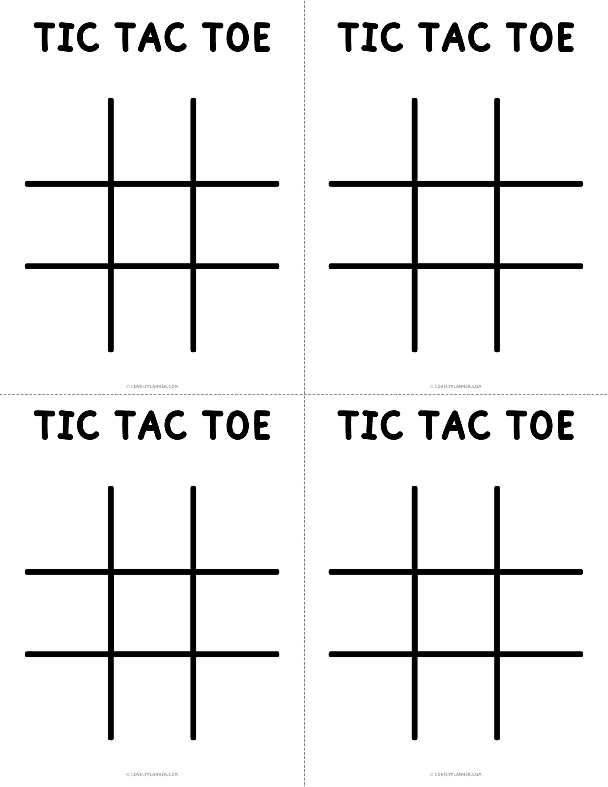 tic tac toe printable tic tac toe printable