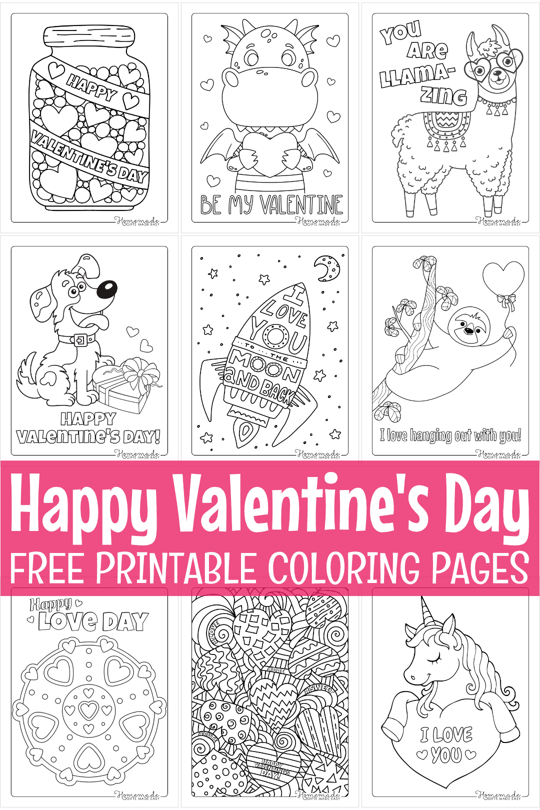 Free Printable Valentine s Day Coloring Pages Free Printable Valentine s Day Coloring Pages