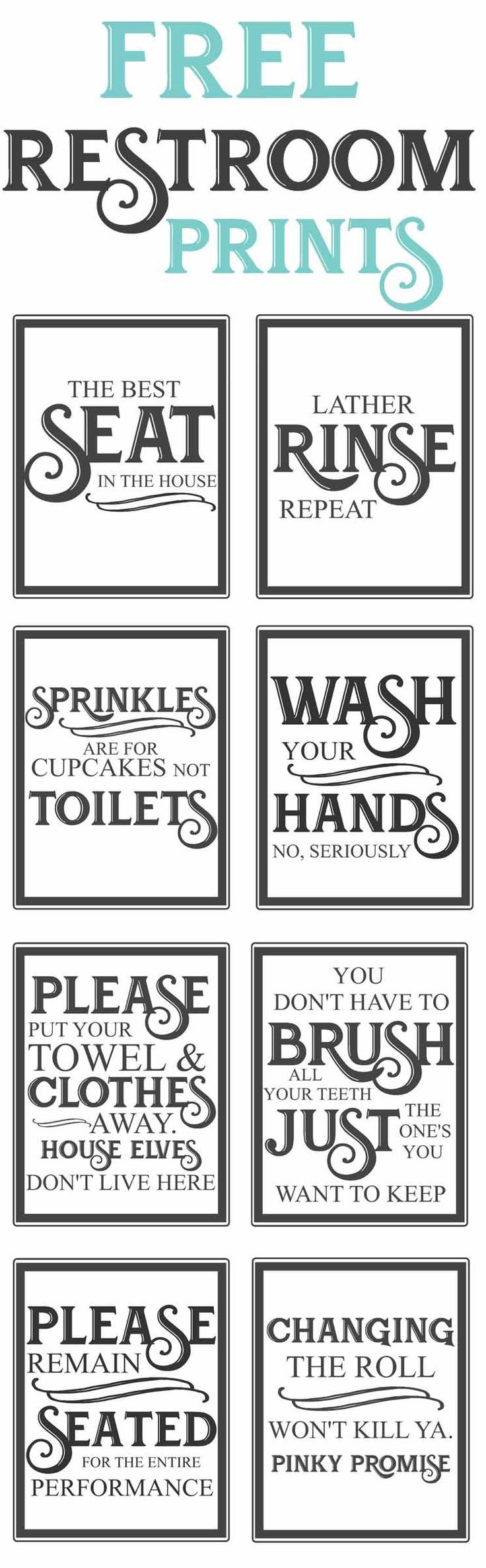 printable bathroom signs