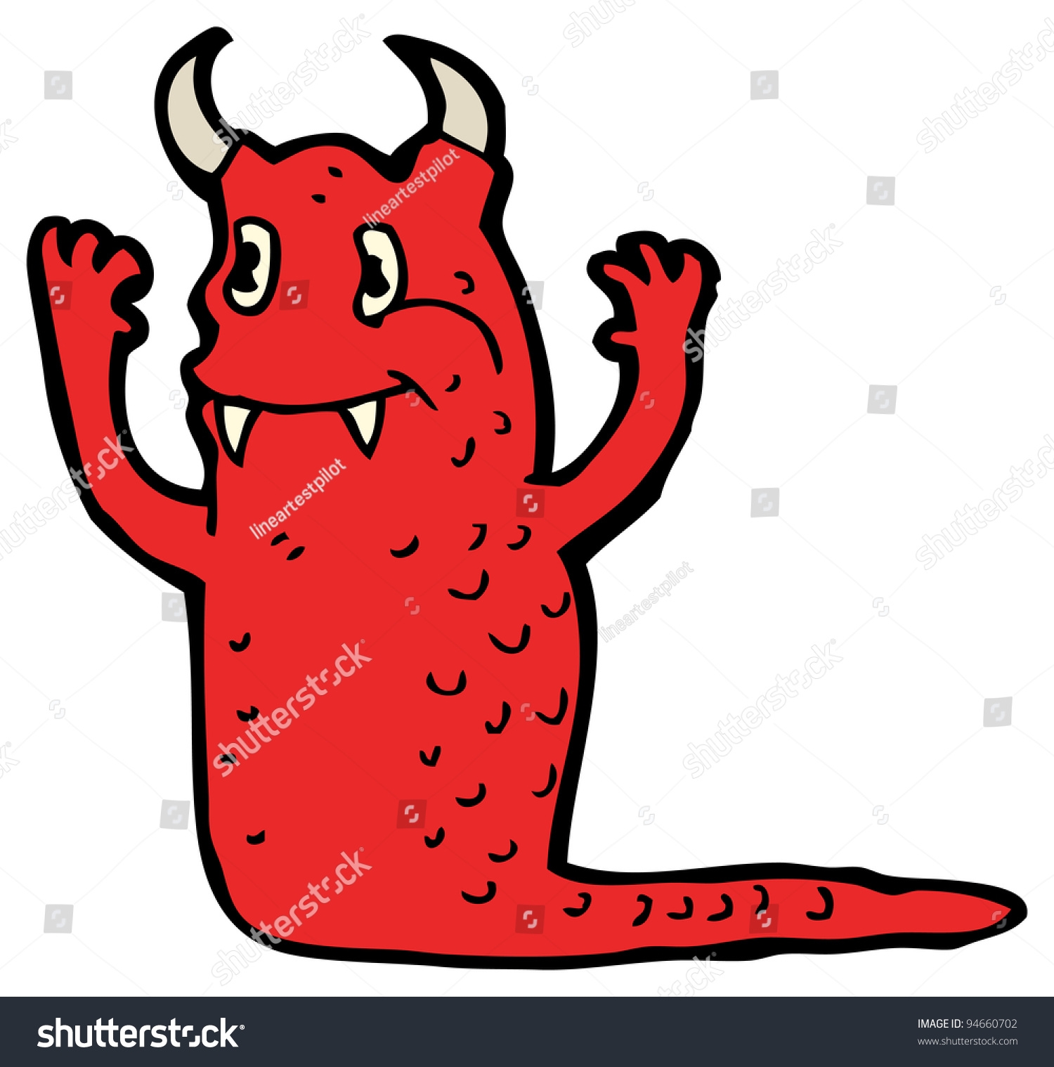 Friendly Demon Cartoon Stock Illustration 94660702 Shutterstock