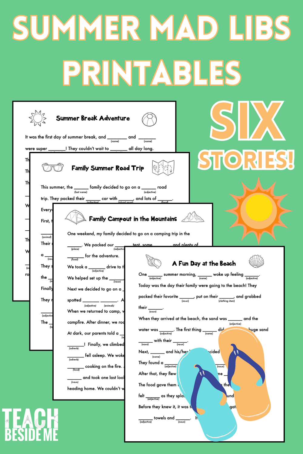 Fun Printable Summer Mad Libs For Kids Teach Beside Me