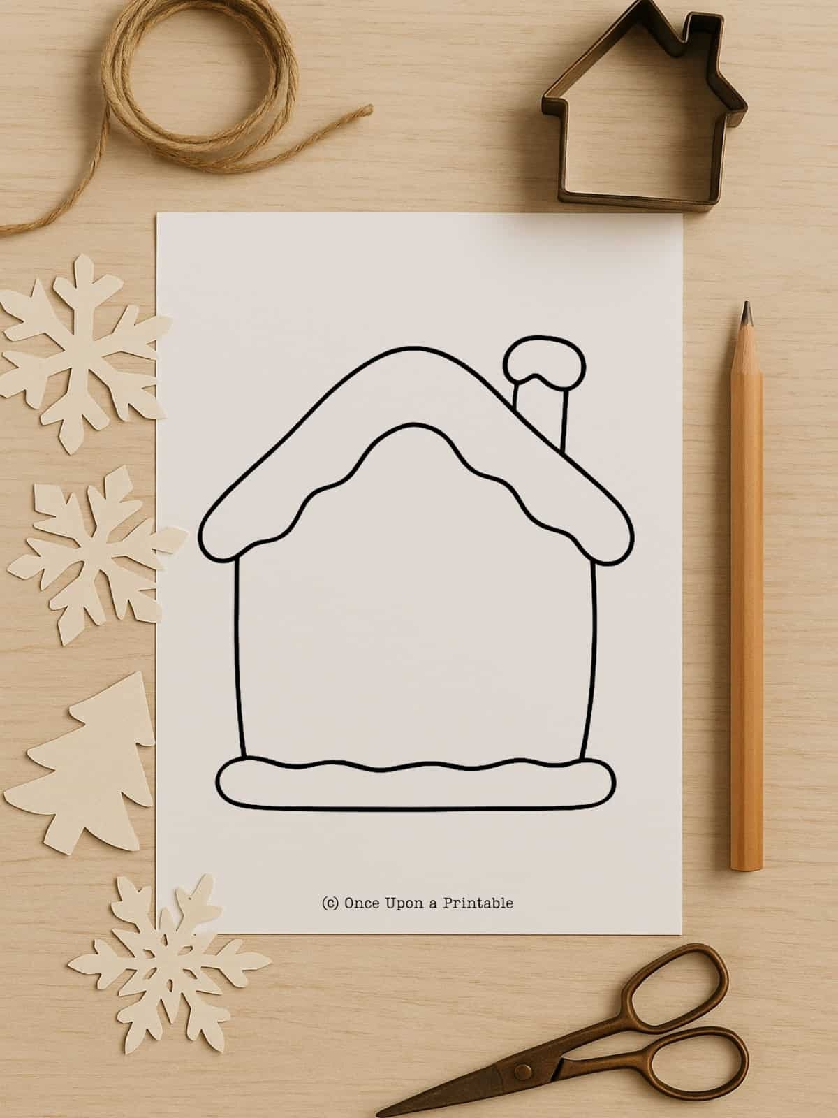 gingerbread house template printable pdf