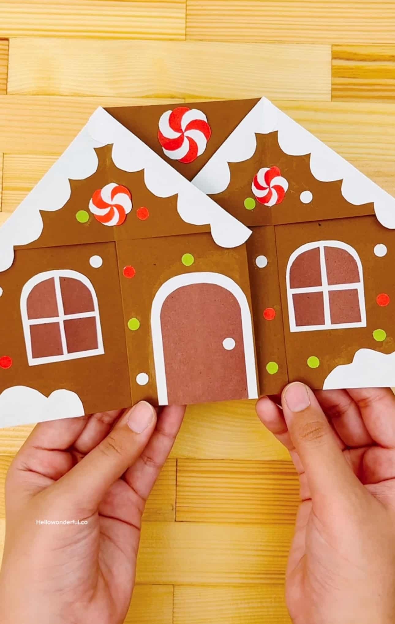 Gingerbread House Paper Craft With Printable Template Gingerbread House Paper Craft With Printable Template