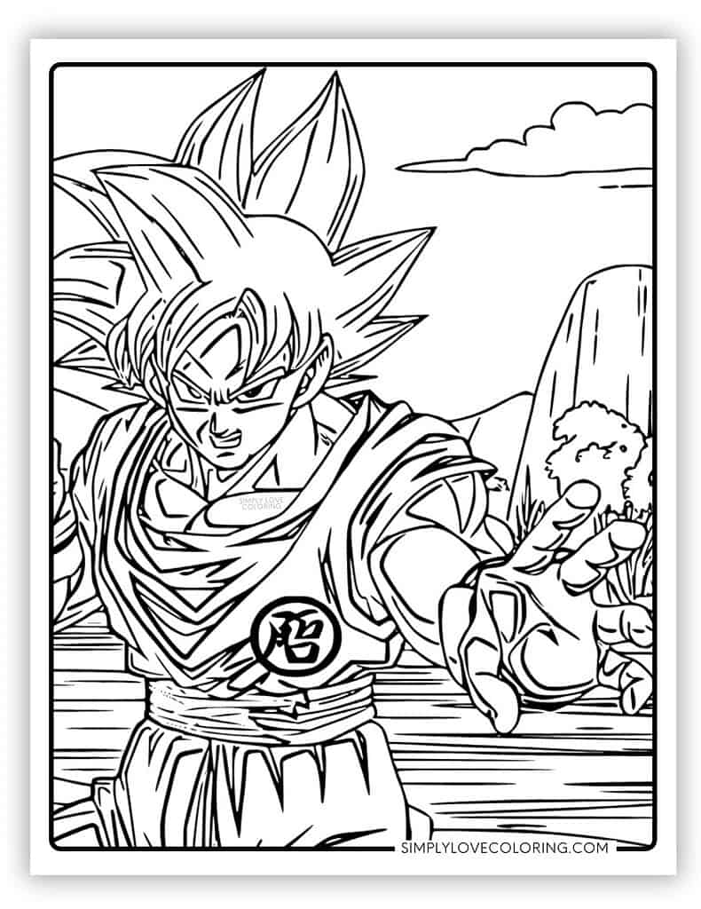 Goku Coloring Pages Free PDF Printable Simply Love Coloring