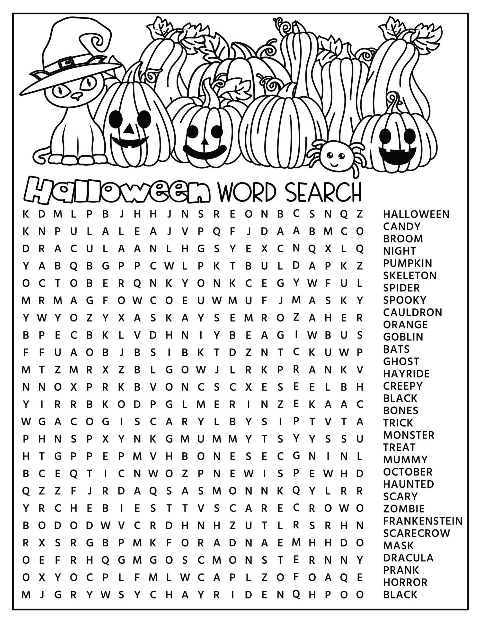 halloween printable activities