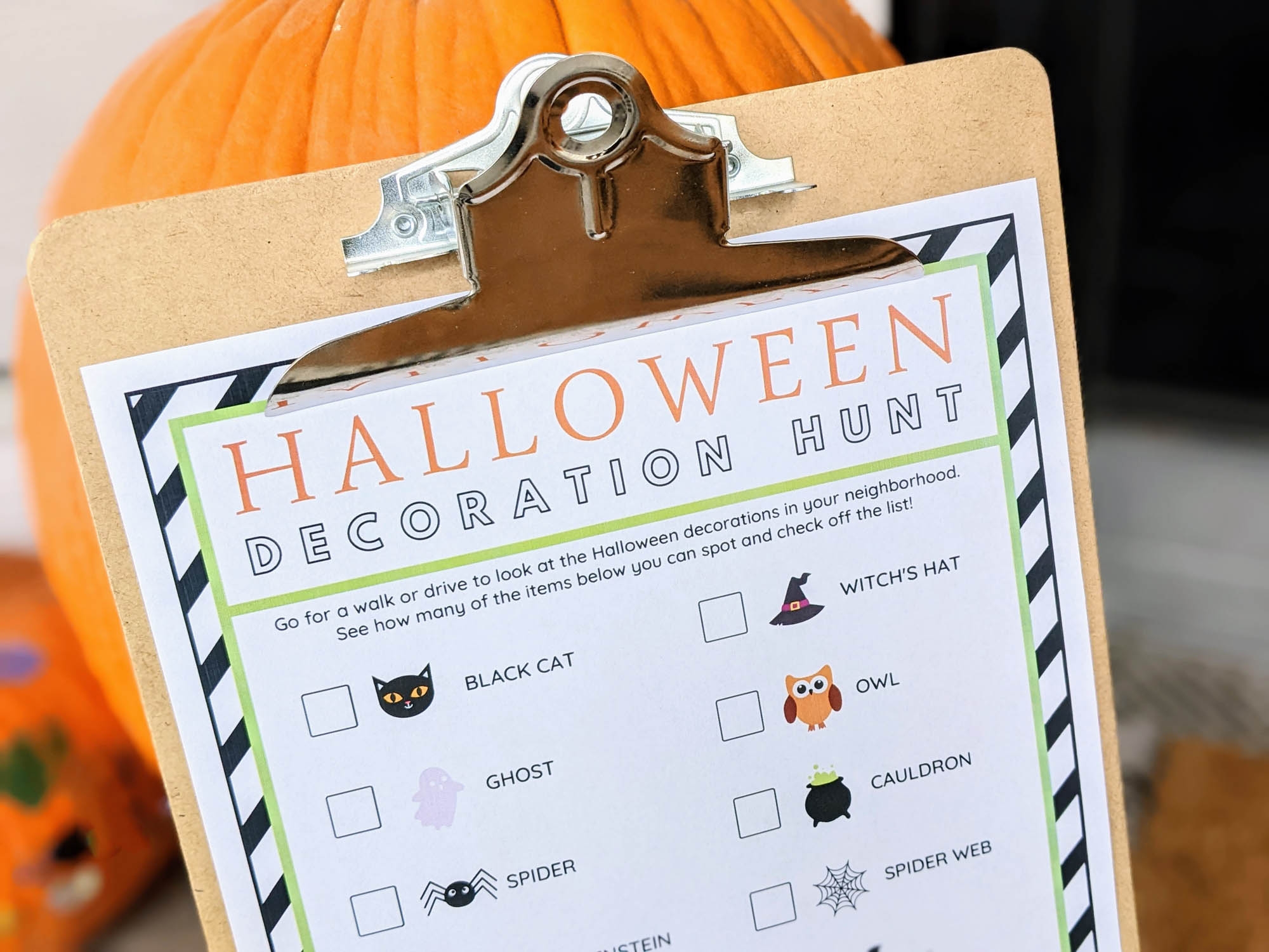 Halloween Decoration Scavenger Hunt Free Printable The Many Little Joys
