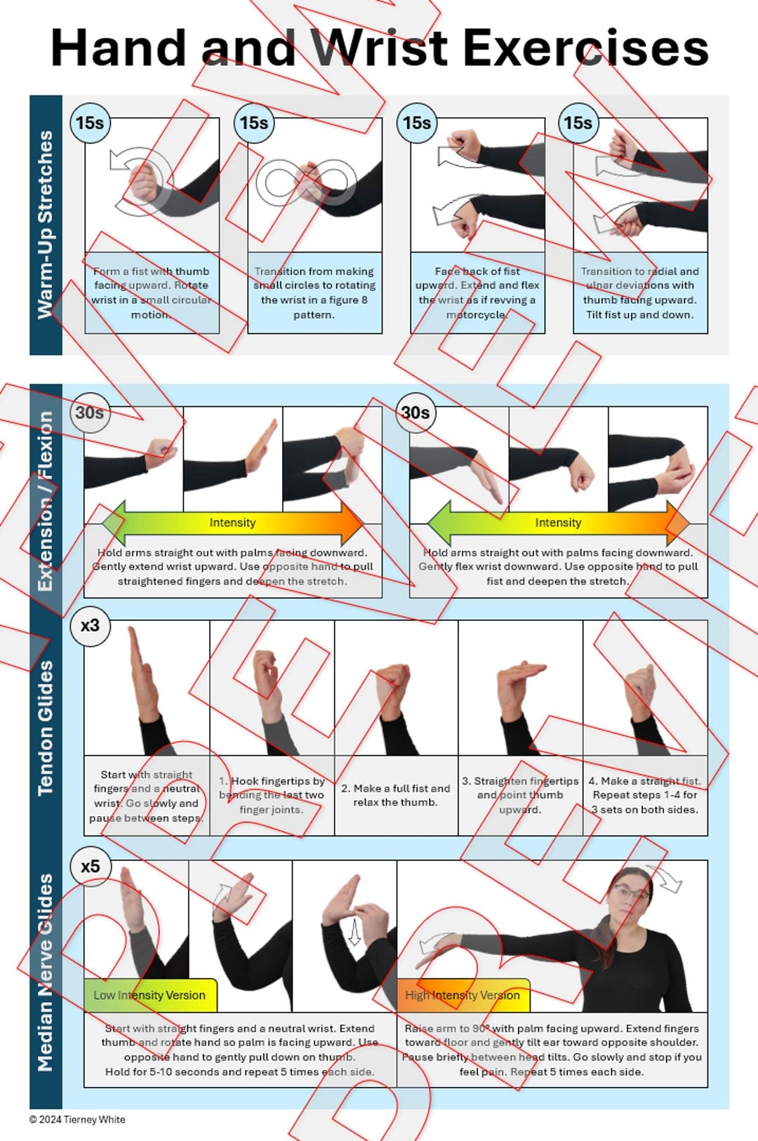 Hand And Wrist Exercises PDF File For 11 x17 And 24 x36 Poster Print Etsy