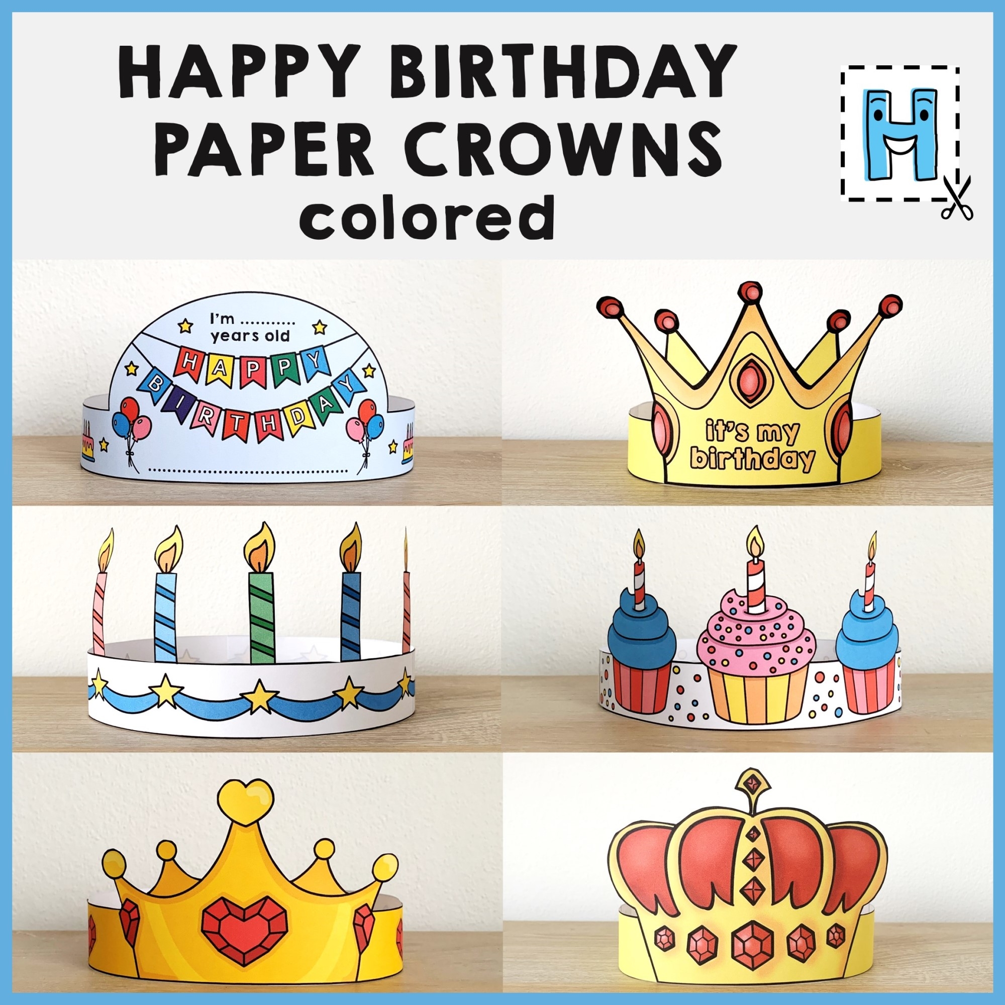 printable birthday crown printable birthday crown