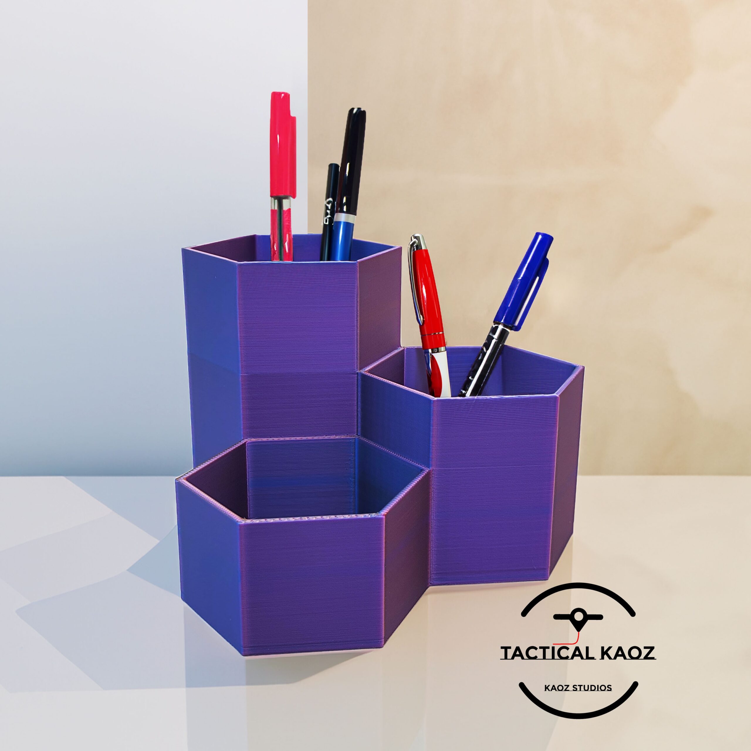 Hexagonal Pen Holder Trio STL File For 3D Printing Cults Hexagonal Pen Holder Trio STL File For 3D Printing Cults