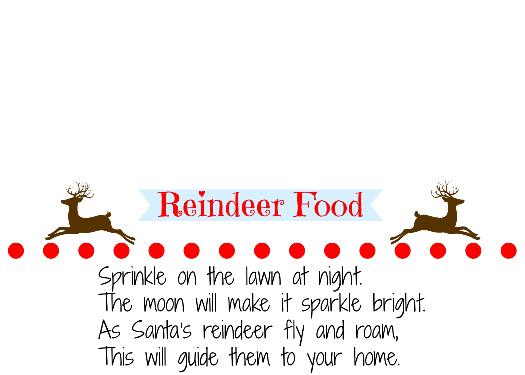 reindeer food printable