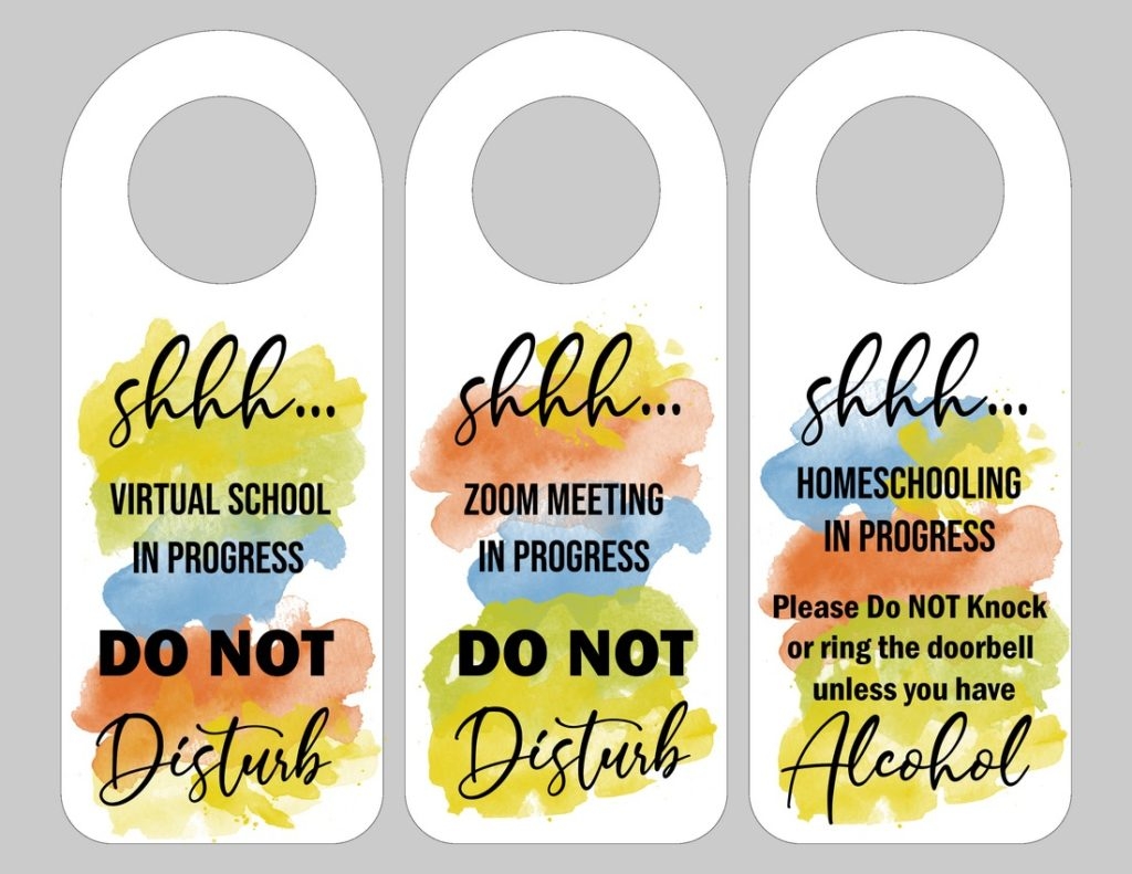 Homeschool Printable Door Hangers This Ole Mom
