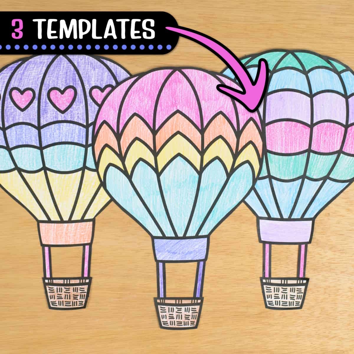 hot air balloon printable