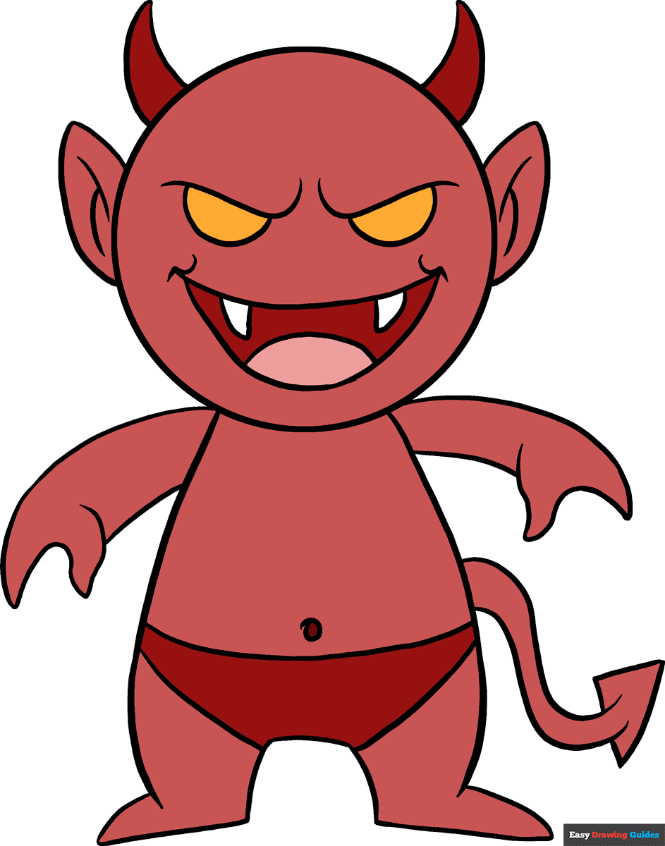 How To Draw A Demon Really Easy Drawing Tutorial