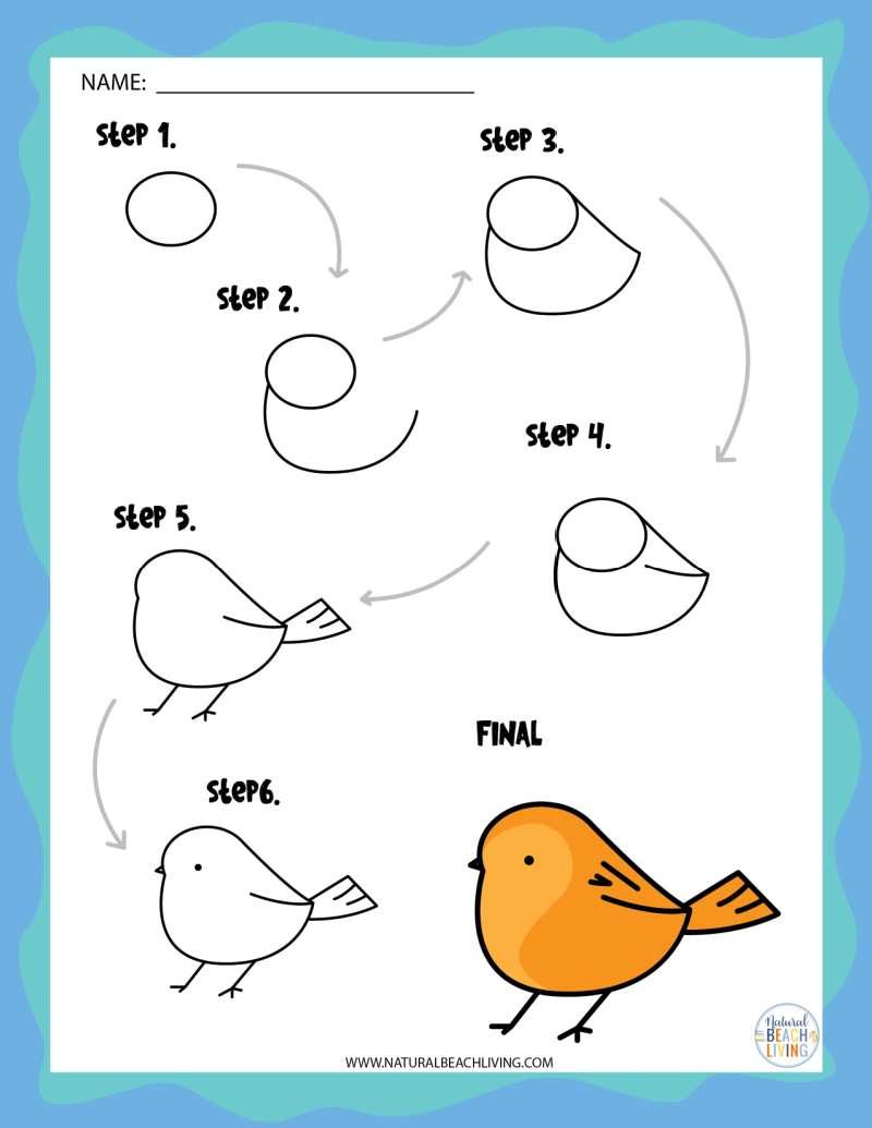 How To Draw Animals And Insects Step By Step Printables For Kids Natural Beach Living