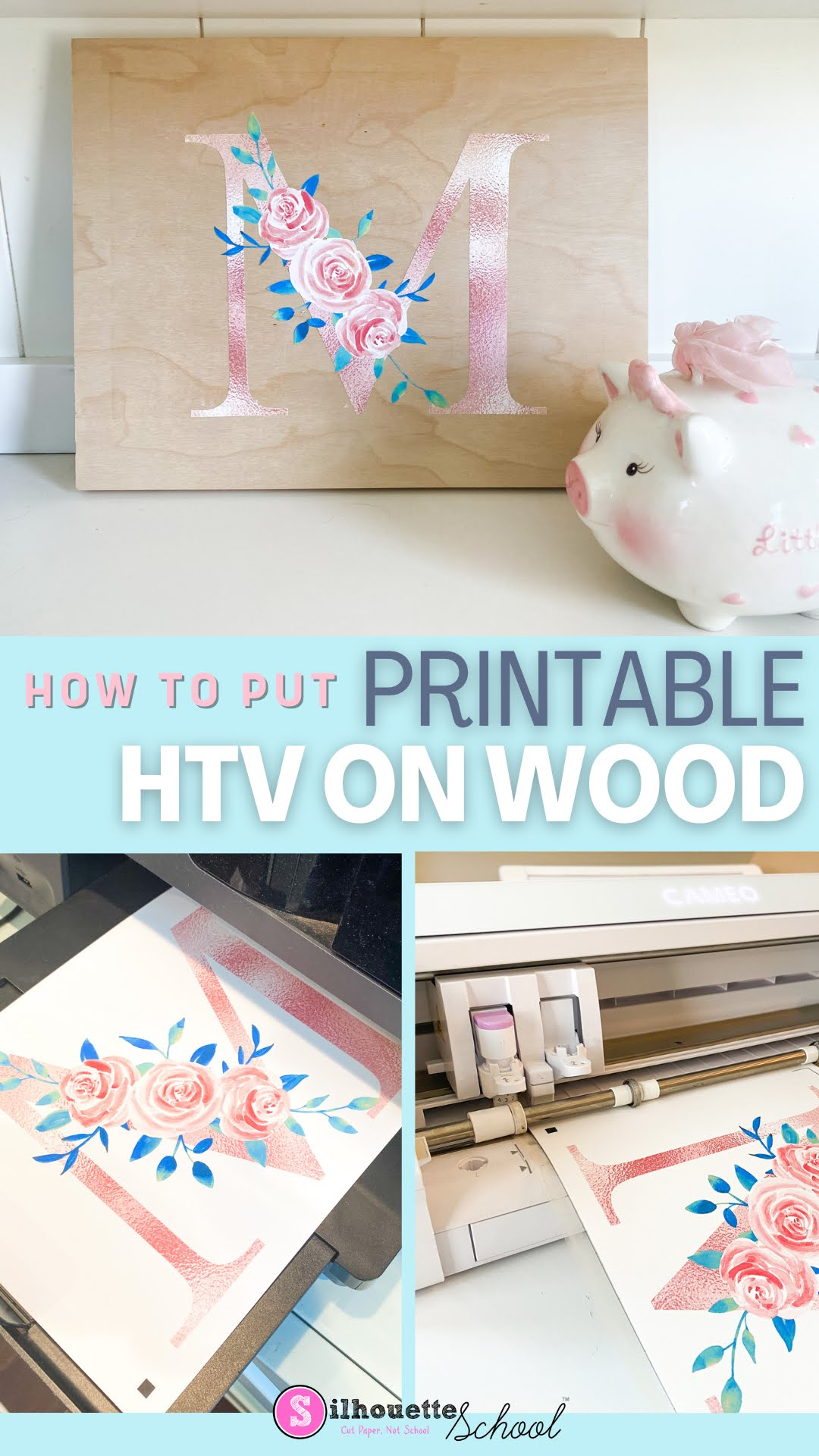 How To Use Printable Heat Transfer Vinyl On Wood Silhouette School How To Use Printable Heat Transfer Vinyl On Wood Silhouette School