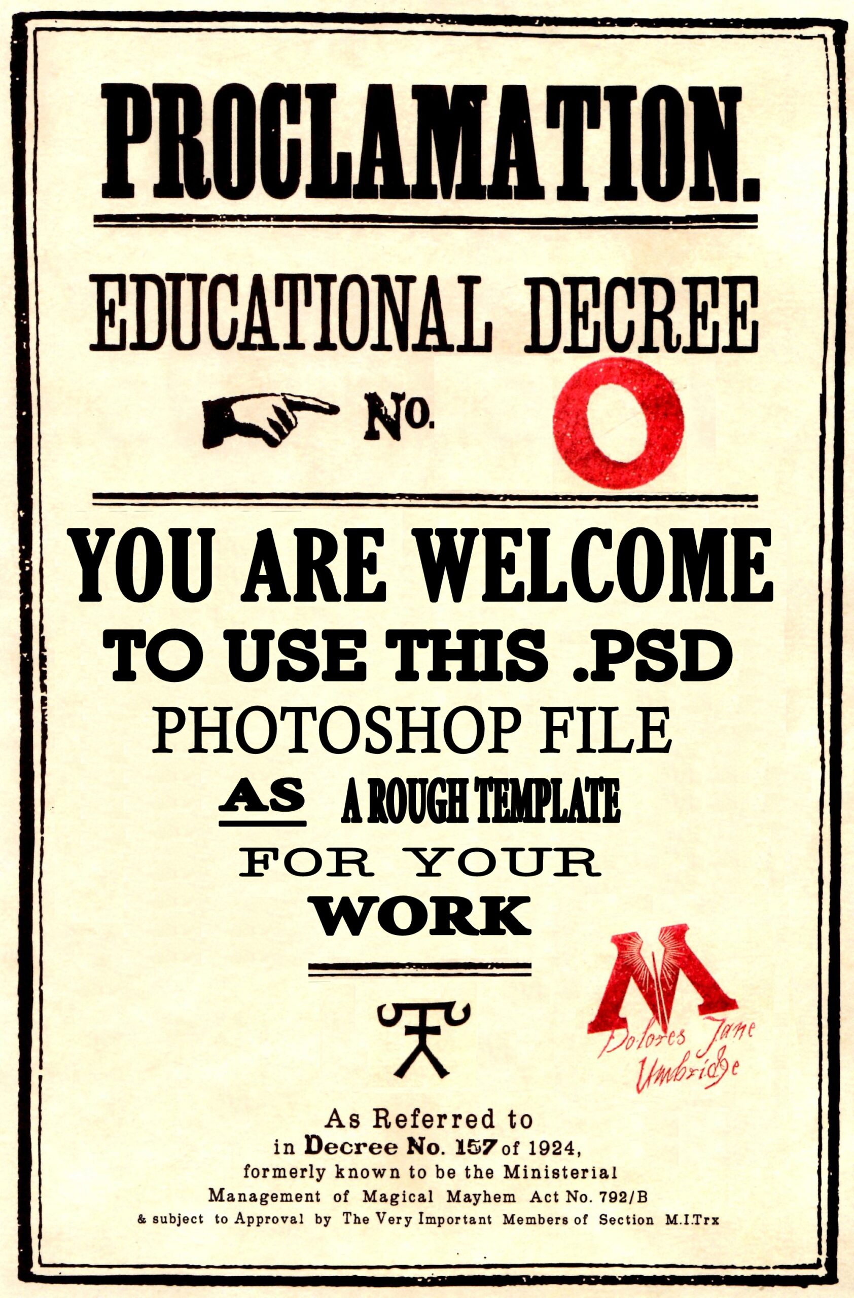 HP Educational Decree Template By Kyliesmiley16 On DeviantArt