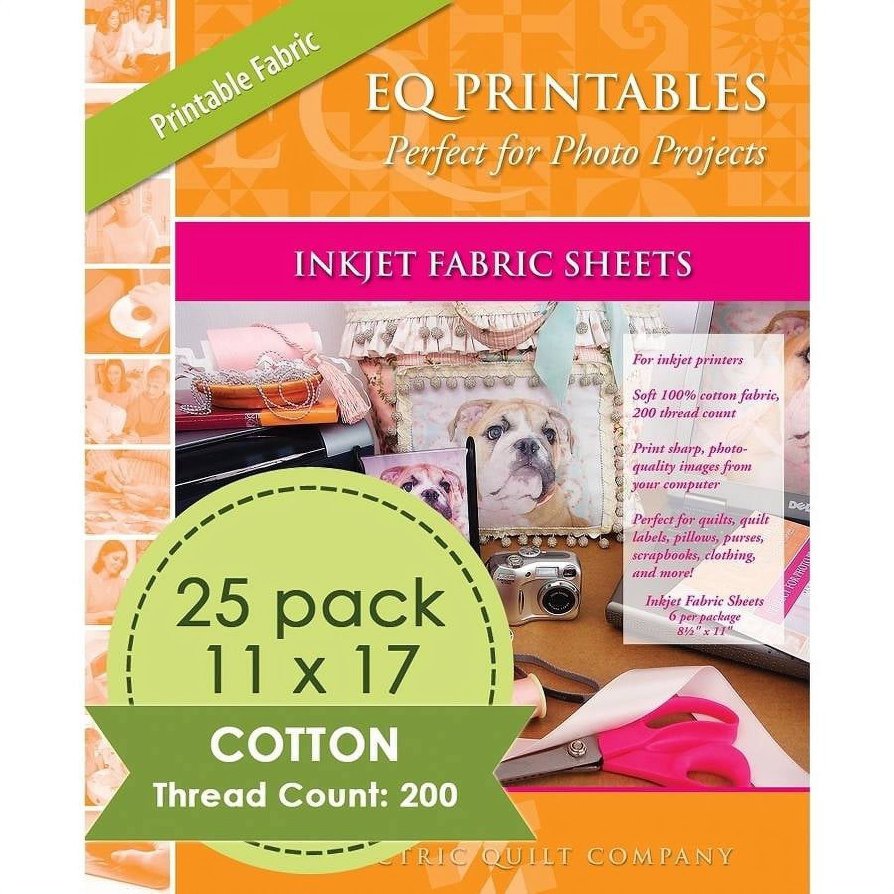 Inkjet Printable Fabric 11 x17 25 pkg w Walmart