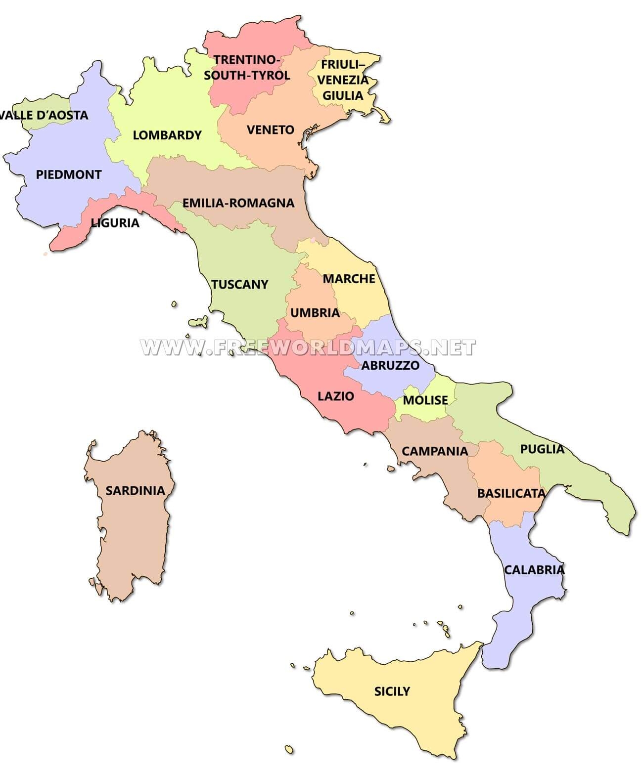 printable map of italy