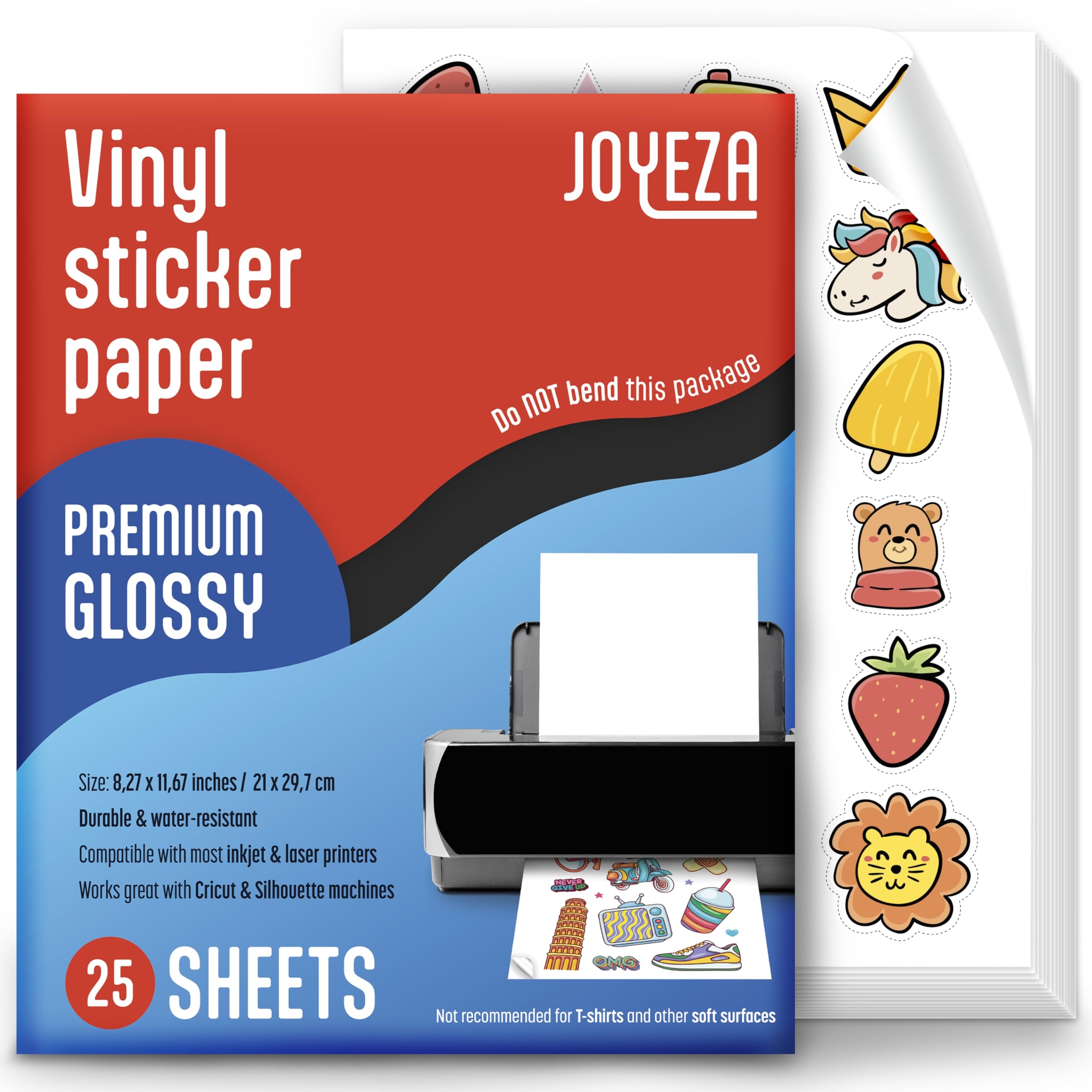 JOYEZA Premium Printable Vinyl Sticker Paper For Inkjet Printer 25 Sheets G EBay JOYEZA Premium Printable Vinyl Sticker Paper For Inkjet Printer 25 Sheets G EBay