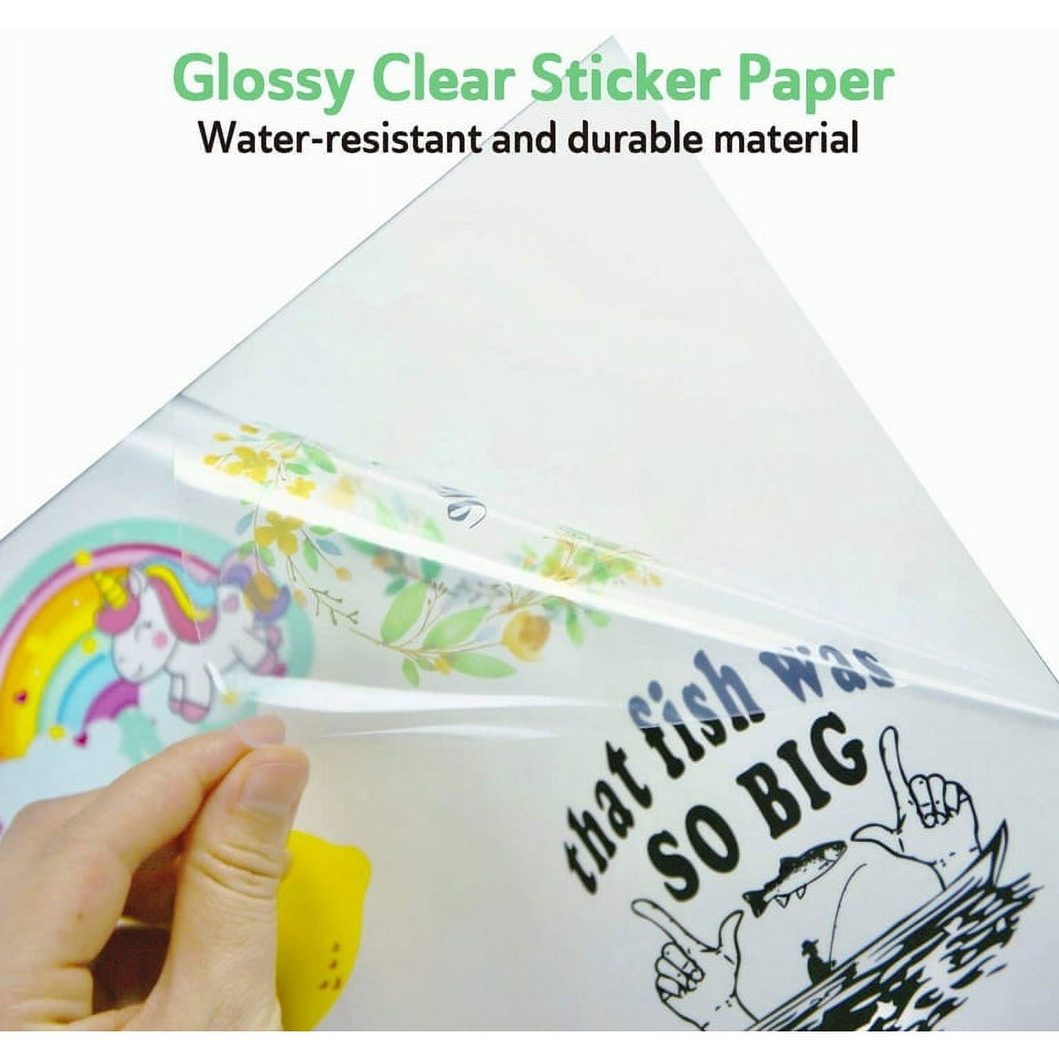 Koala Clear Sticker Paper For Inkjet 8 5x11 Inch 50 Sheets For DIY Labels Decals Walmart