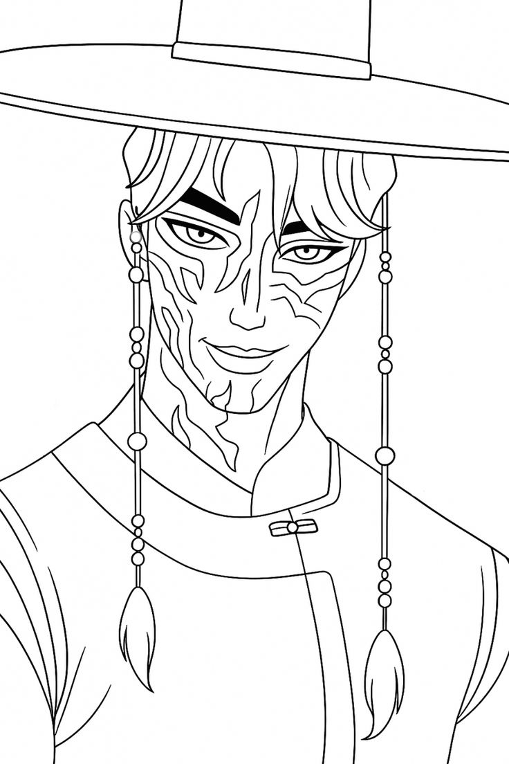 saja boys coloring page printable